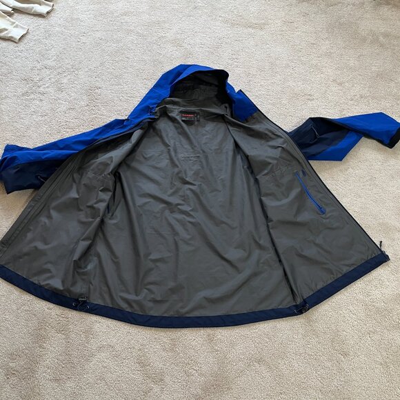 MAMMUT Men’s Gore-Tex Wenaha Jacket Hooded Blue Waterproof Rain Coat XL - Picture 3 of 16